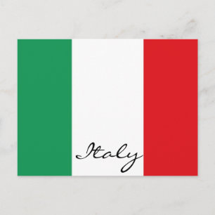 Carte postale drapeau italien
