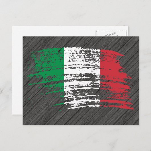 Carte Postale Drapeau italien cool (Devant / Derrière)