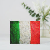 Carte Postale Drapeau italien fissuré (Debout devant)