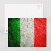 Carte Postale Drapeau italien fissuré (Devant / Derrière)