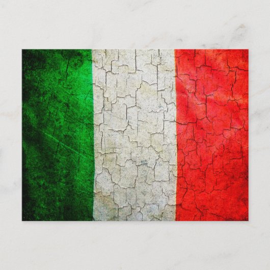 Carte Postale Drapeau italien fissuré (Devant)