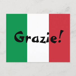 Carte Postale Drapeau italien Merci