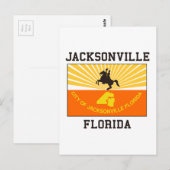 Carte Postale Drapeau Jacksonville Florida (Devant / Derrière)