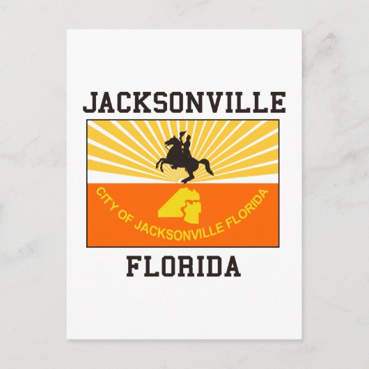 Carte Postale Drapeau Jacksonville Florida (Devant)