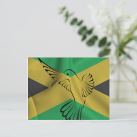 Drapeau jamaïcain avec colibri