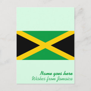 Carte Postale Drapeau jamaïcain personnalisé vacances/vacances