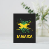 Carte Postale Drapeau jamaïcain Retro (Debout devant)