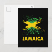 Carte Postale Drapeau jamaïcain Retro (Devant / Derrière)