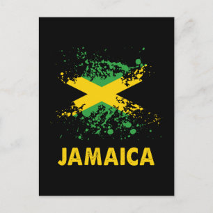 Carte Postale Drapeau jamaïcain Retro