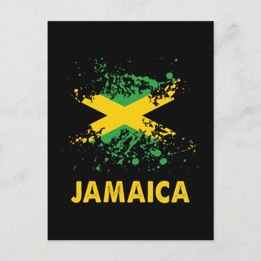 Carte Postale Drapeau jamaïcain Retro (Devant)