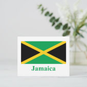 Carte Postale Drapeau Jamaïque avec nom (Debout devant)