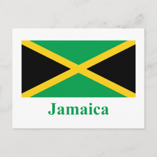 Carte Postale Drapeau Jamaïque avec nom