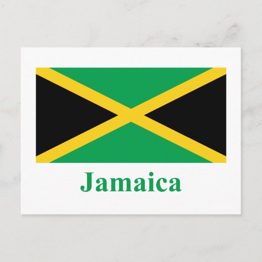 Carte Postale Drapeau Jamaïque avec nom (Devant)