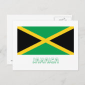 Carte Postale Drapeau Jamaïque avec nom (Devant / Derrière)