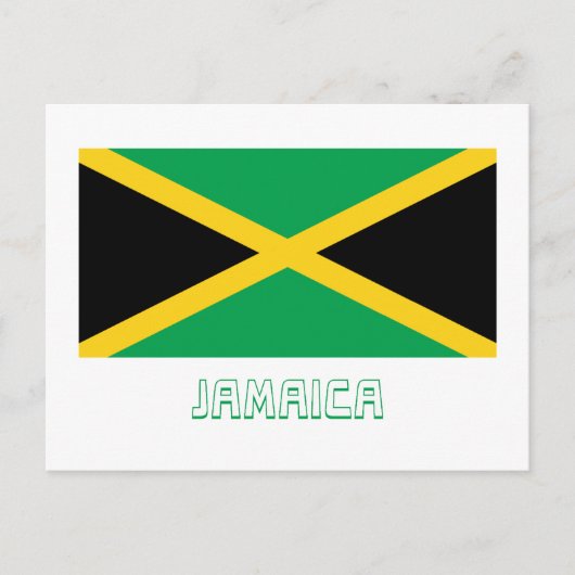 Carte Postale Drapeau Jamaïque avec nom (Devant)