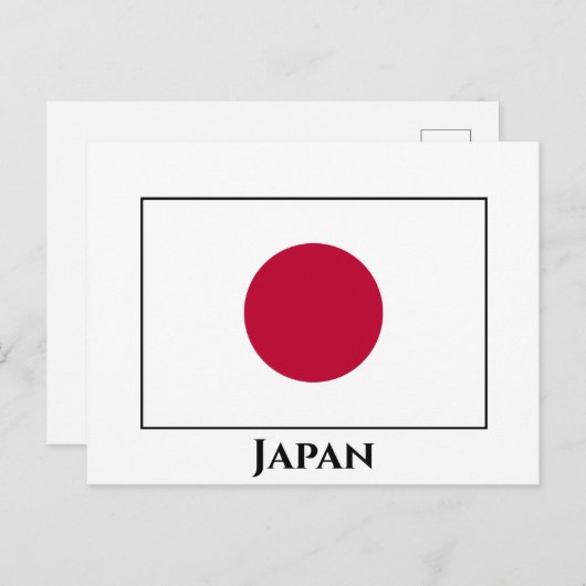 Carte Postale Drapeau japonais (Devant / Derrière)