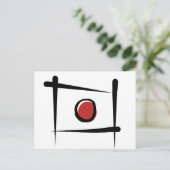 Carte Postale Drapeau japonais (Debout devant)