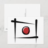 Carte Postale Drapeau japonais (Devant / Derrière)