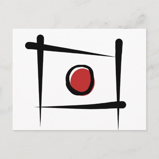 Carte Postale Drapeau japonais (Devant)