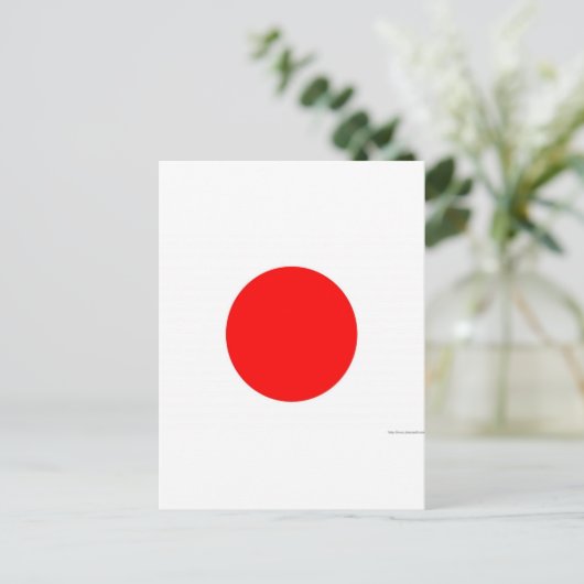 Carte Postale Drapeau japonais (Debout devant)