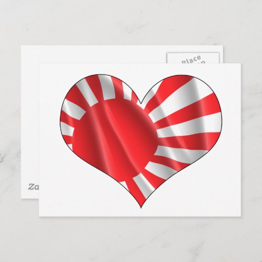 CARTE POSTALE DRAPEAU JAPONAIS (Devant / Derrière)