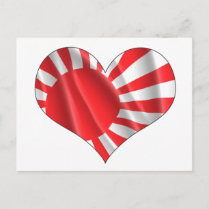 CARTE POSTALE DRAPEAU JAPONAIS