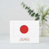 Carte Postale Drapeau japonais avec nom (Debout devant)
