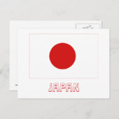 Carte Postale Drapeau japonais avec nom (Devant / Derrière)
