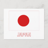 Carte Postale Drapeau japonais avec nom (Devant)