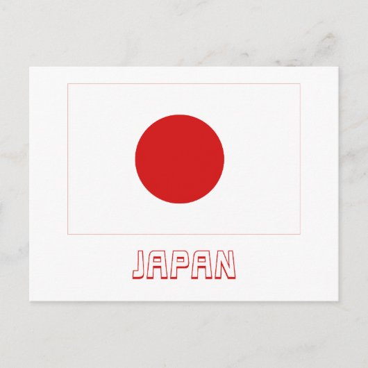 Carte Postale Drapeau japonais avec nom (Devant)