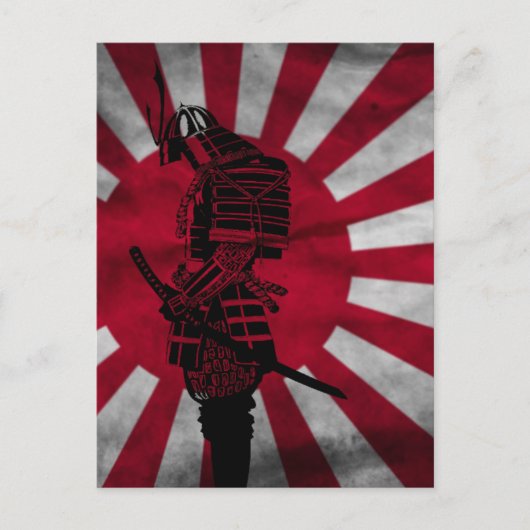 Carte Postale Drapeau japonais samouraï (Devant)