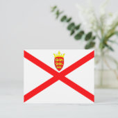 Carte Postale Drapeau Jersey (Debout devant)