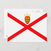 Carte Postale Drapeau Jersey (Devant / Derrière)