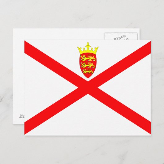 Carte Postale Drapeau Jersey (Devant / Derrière)