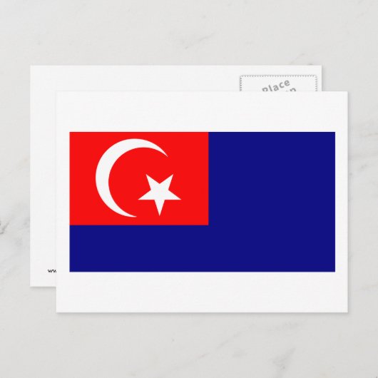 Carte Postale Drapeau Johor (Devant / Derrière)