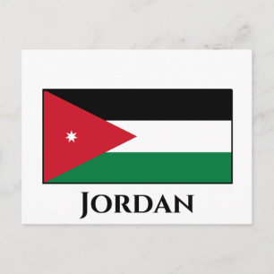 Carte Postale Drapeau Jordanie