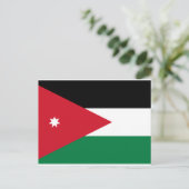 Carte Postale Drapeau jordanien, Drapeau de la Jordanie (Debout devant)