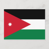 Carte Postale Drapeau jordanien, Drapeau de la Jordanie (Devant)