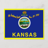 Carte postale Drapeau Kansas (Devant)
