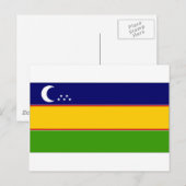 Carte Postale Drapeau KaraKalpak d'Ouzbékistan (Devant / Derrière)
