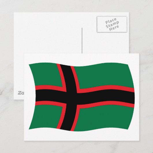 Carte postale Drapeau Karelians (Devant / Derrière)