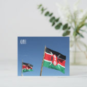 Carte Postale drapeau kenya (Debout devant)