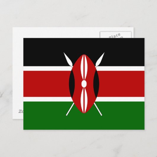 Carte postale Drapeau Kenya (Devant / Derrière)