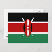 Carte postale Drapeau Kenya (Devant / Derrière)
