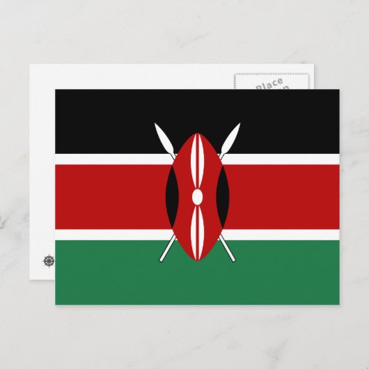 Carte postale Drapeau Kenya (Devant / Derrière)