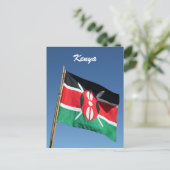 Carte Postale drapeau kenyan (Debout devant)