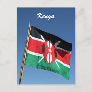 Carte Postale drapeau kenyan