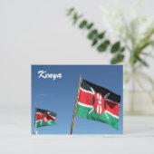 Carte Postale drapeau kenyan (Debout devant)