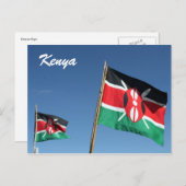 Carte Postale drapeau kenyan (Devant / Derrière)
