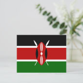 Carte Postale Drapeau kényan, Drapeau du Kenya (Debout devant)